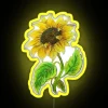 Customizable LED sunflower sign with vibrant RGB colorful neon lights