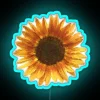 Eye-catching vibrant sunflower neon art decor for modern home spaces.