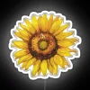 Vibrant neon sunflower illuminates any space with radiant colorful energy.