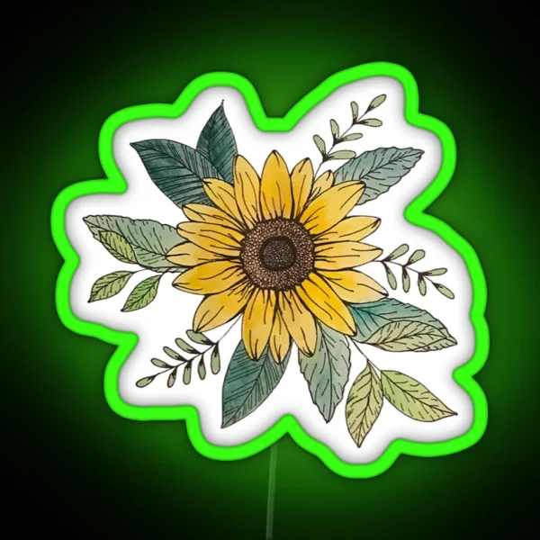 Sunflower RGB Neon Sign