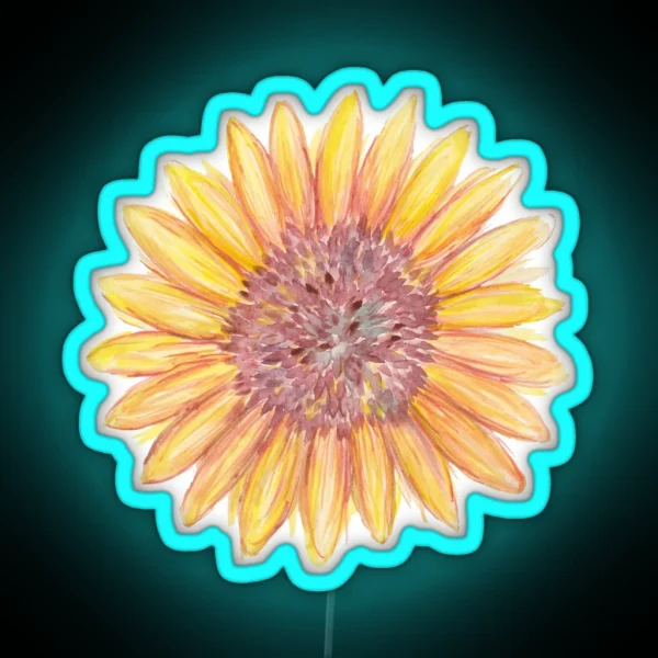 Sunflower Study RGB Neon Sign