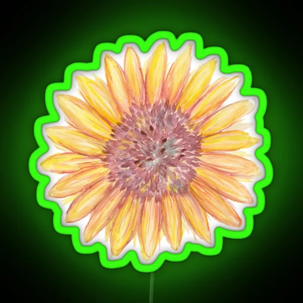 Sunflower Study RGB Neon Sign