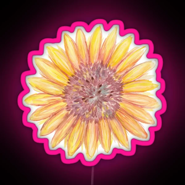 Sunflower Study RGB Neon Sign