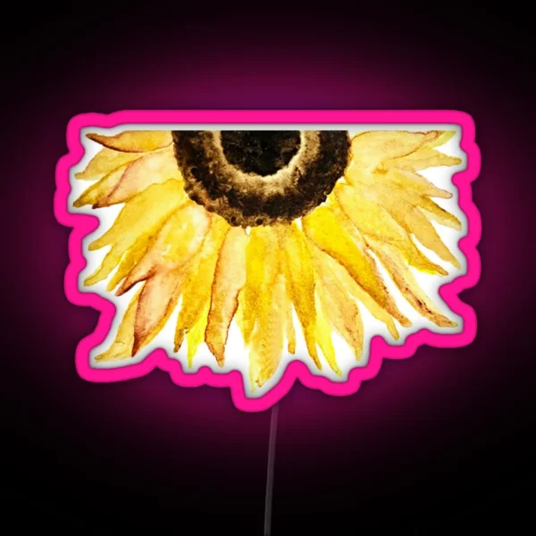 Sunflower Watercolor RGB Neon Sign
