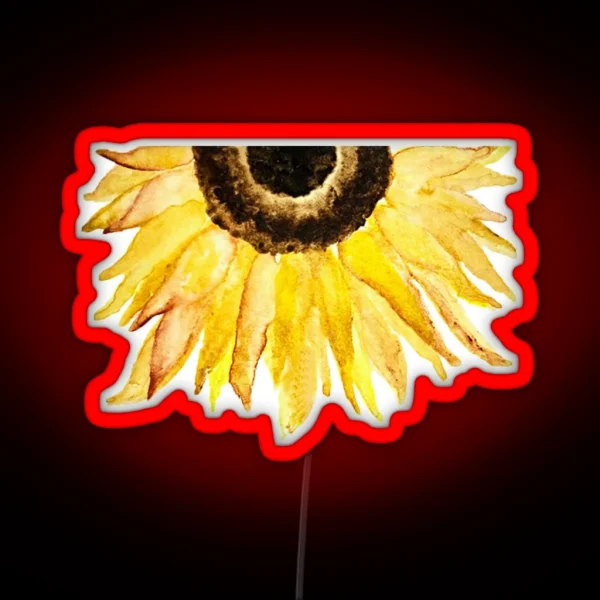 Sunflower Watercolor RGB Neon Sign