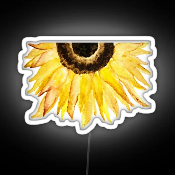 Sunflower Watercolor RGB Neon Sign