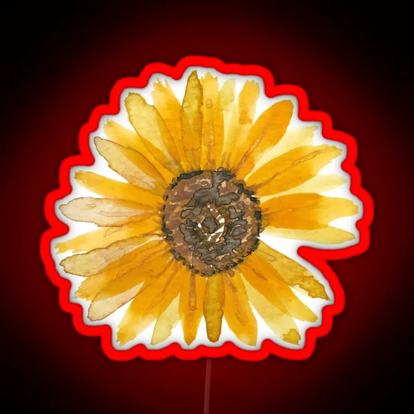 Sunflower Watercolour RGB Neon Sign