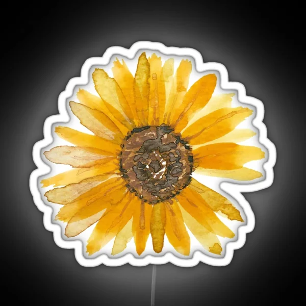 Sunflower Watercolour RGB Neon Sign