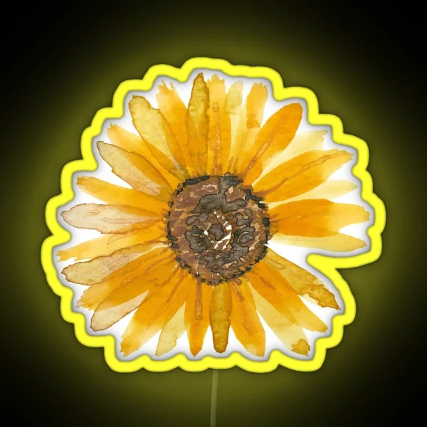 Sunflower Watercolour RGB Neon Sign