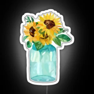 Sunflowers In A Jar 1 RGB Neon Sign