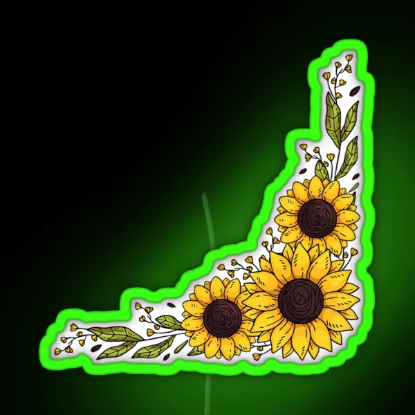 Sunflowers Inspired RGB Neon Sign
