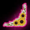 Vibrant Sunflower-Themed LED Sign with Color-Changing RGB Neon Lighting Effect