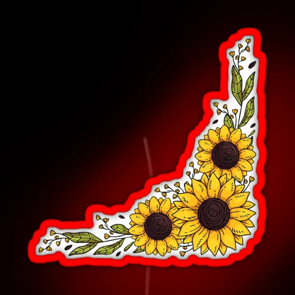 Sunflowers Inspired RGB Neon Sign