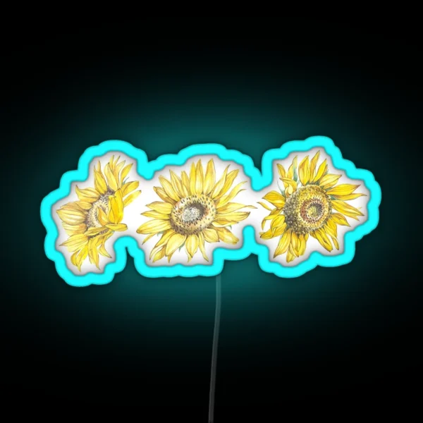 Sunflowers RGB Neon Sign