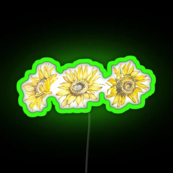 Sunflowers RGB Neon Sign
