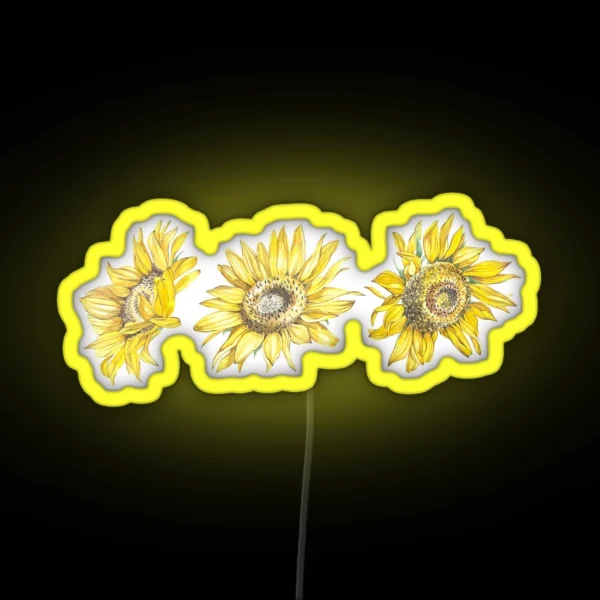 Sunflowers RGB Neon Sign