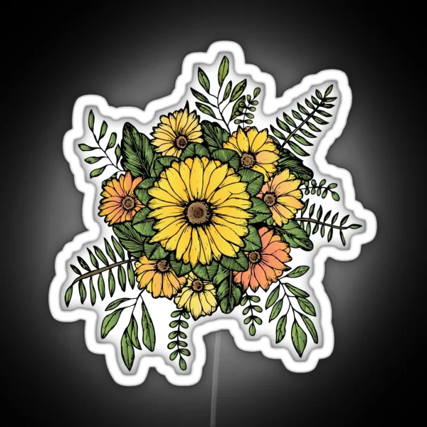 SUNFLOWERS RGB Neon Sign