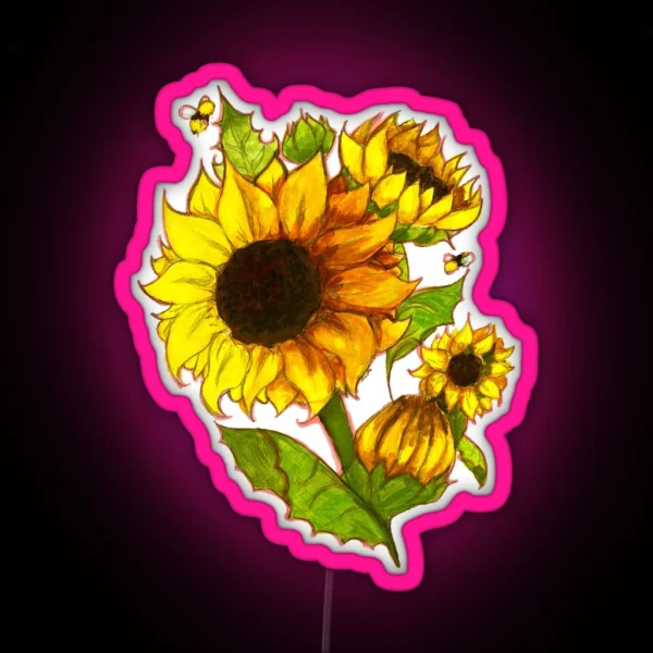 Sunflowers RGB Neon Sign