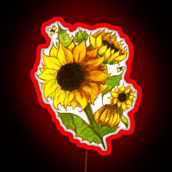 Sunflowers RGB Neon Sign