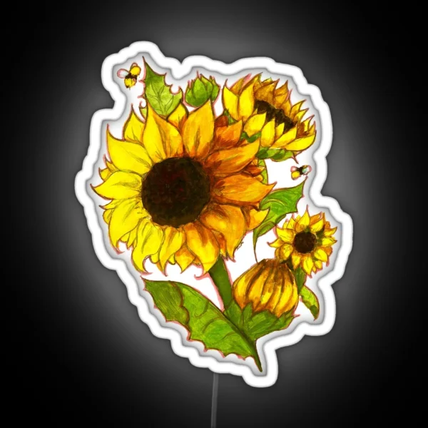 Sunflowers RGB Neon Sign