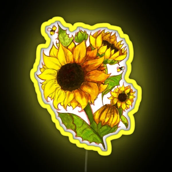 Sunflowers RGB Neon Sign