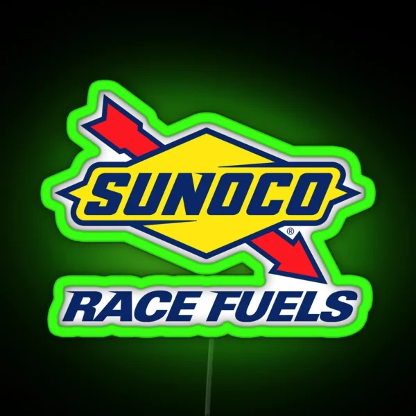 Sunoco Lubricant Fuels Racing Equipment RGB Neon Sign