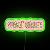 Vibrant RGB neon sunset chaser decorative home wall art lighting.