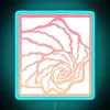 Vibrant Sunset Shell Glow with Color-Changing RGB Neon Accents Sign