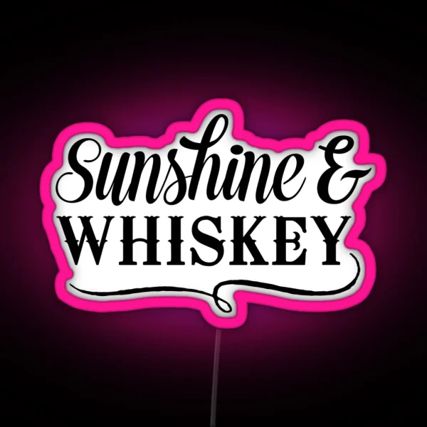 Sunshine And Whiskey RGB Neon Sign