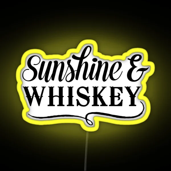 Sunshine And Whiskey RGB Neon Sign