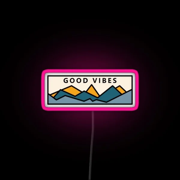 Super Cute Granola Girl Led Good Vibes RGB Neon Sign