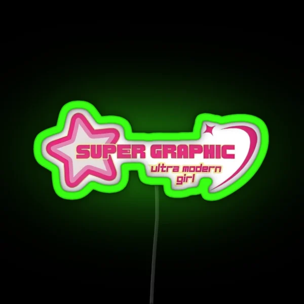 Super Graphic Ultra Modern Girl RGB Neon Sign