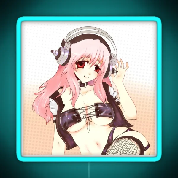 Super Sonico After The Party RGB Neon Sign