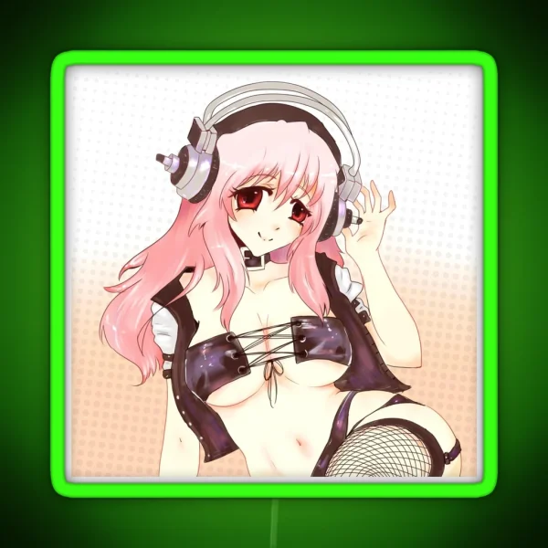 Super Sonico After The Party RGB Neon Sign