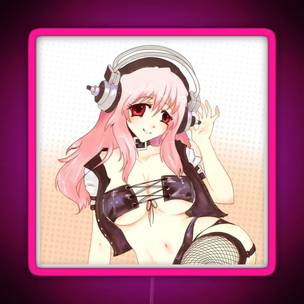 Super Sonico After The Party RGB Neon Sign