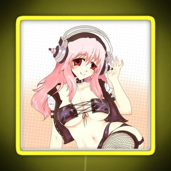 Super Sonico After The Party RGB Neon Sign