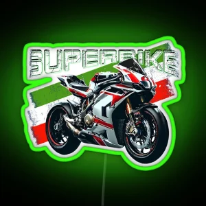 Superbike Motorcycle Racing RGB Neon Sign