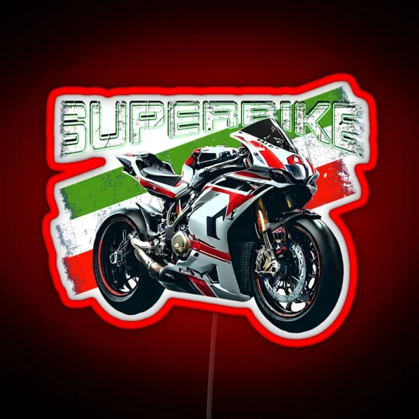Superbike Motorcycle Racing RGB Neon Sign
