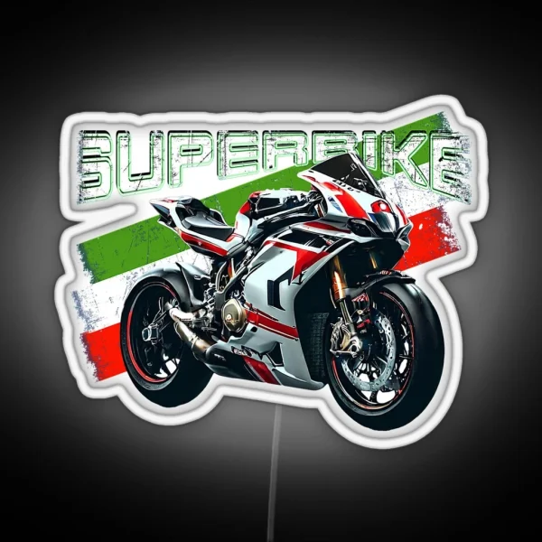Superbike Motorcycle Racing RGB Neon Sign