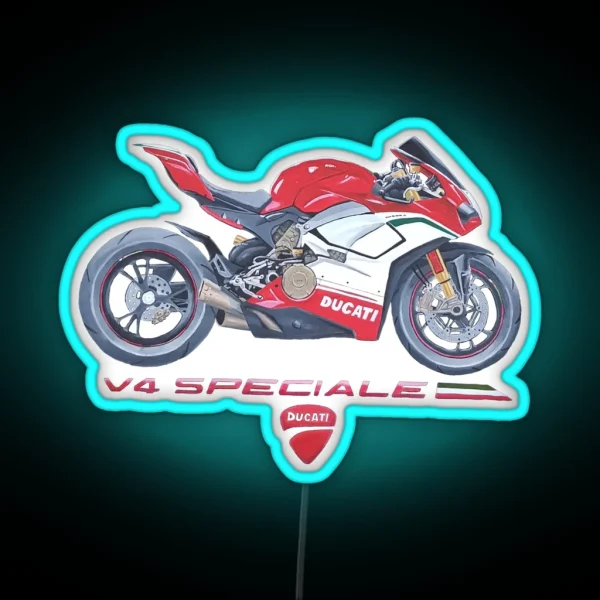Superbike V4 RGB Neon Sign