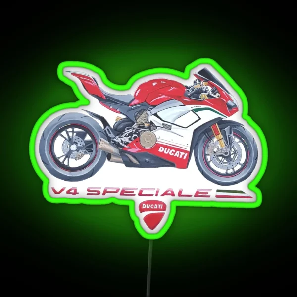 Superbike V4 RGB Neon Sign