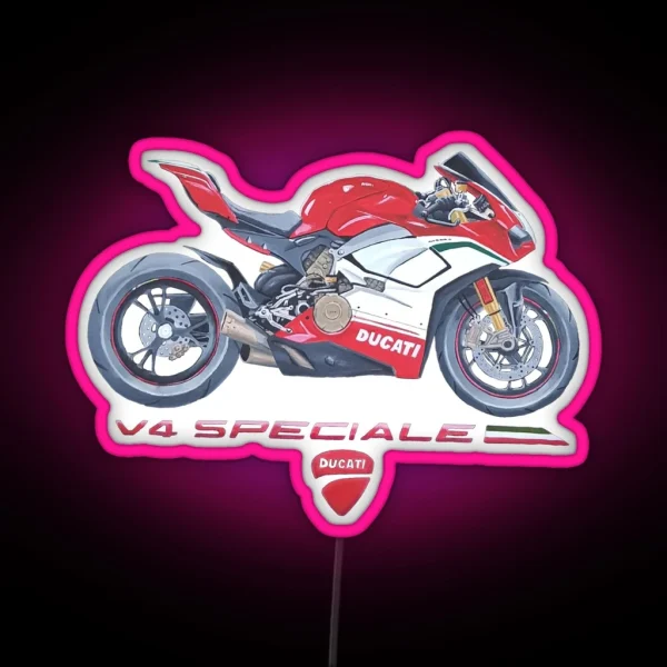 Superbike V4 RGB Neon Sign