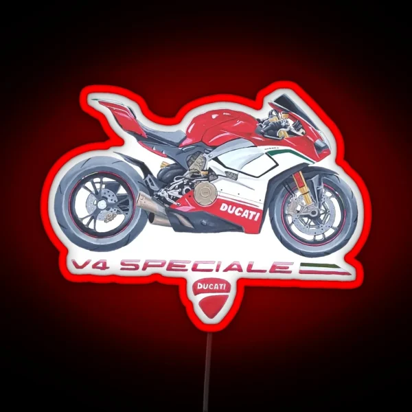 Superbike V4 RGB Neon Sign