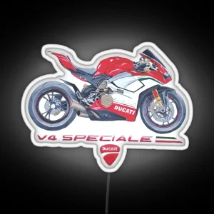 Superbike V4 RGB Neon Sign