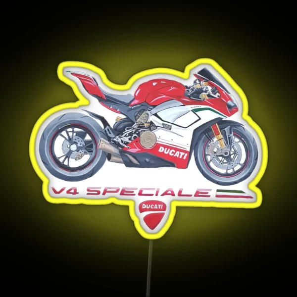 Superbike V4 RGB Neon Sign