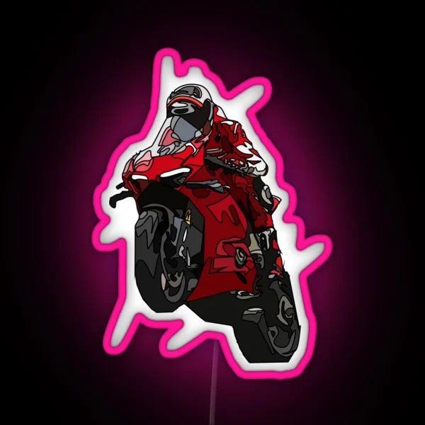 Superbike Wheelie RGB Neon Sign