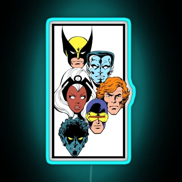 Superhero Heads RGB Neon Sign