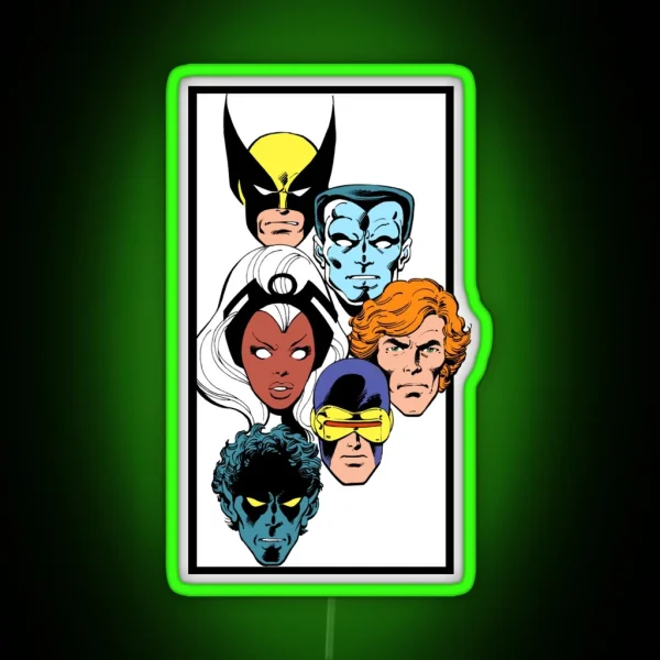 Superhero Heads RGB Neon Sign