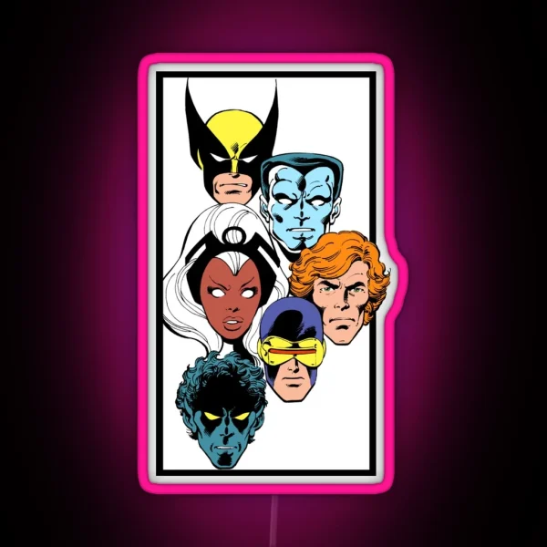 Superhero Heads RGB Neon Sign