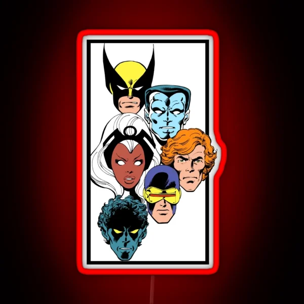 Superhero Heads RGB Neon Sign